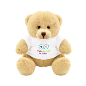 Teddybär mit T-Shirt als Kundenpräsent